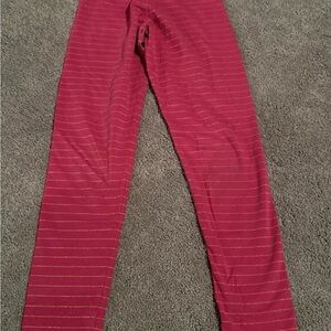Red Striped Leggings